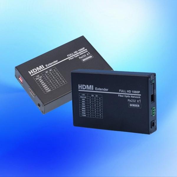 HDMI Over Single Fiber Optical Extender with RS232