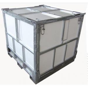 1000L Steel Folding IBC Intermediate Bulk Container With Coated PP Panel