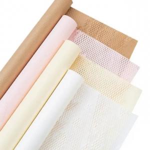 China Biodegradable Eco Friendly Packaging Honeycomb Paper Wrap Brown Kraft Paper Roll supplier