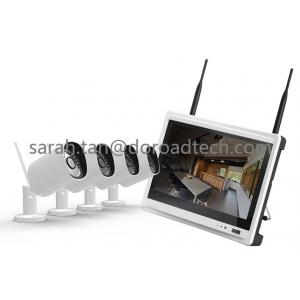 China 720P 4CH LCD Screen NVR Wireless IP Camera with Monitor Kit 4 Channel Home CCTV Kits supplier