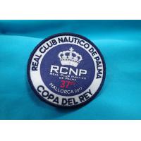 China Heat Press Badge Custom Embroidered Patches , Iron On Patch Applique For Clothing on sale