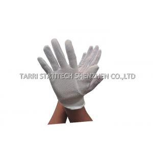 China Hand Protection Anti Static Gloves ESD PVC Dotting Glove With Anti Slip Properties supplier