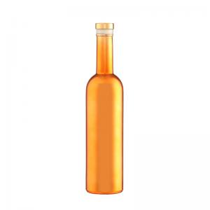 Electroplating Empty Crystal Liquor Glass Bottle 500 Ml 750 Ml With Cork