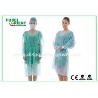 China OEM Antibacterial Disposable Long Sleeve Gown With Knitted Wrist on sale