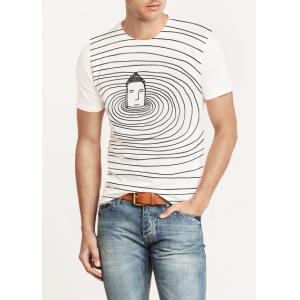 Mens organic GOTS certified cotton T shirt Printed
