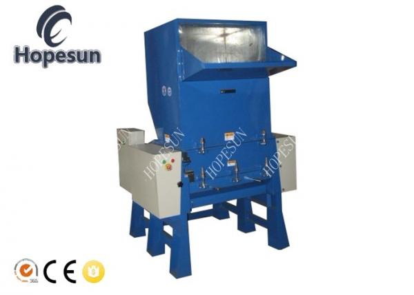 Blue PP PE Plastic Bottle Crushing Machine With SKD 11 Rotary Fixed Blade