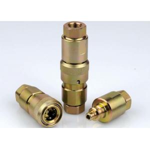 Poppet Valve High Pressure Hydraulic Couplings , Chrome Three High Pressure Fittings