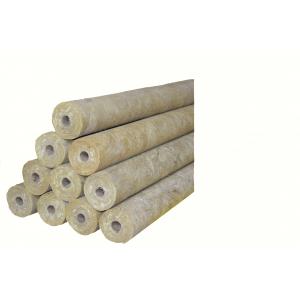 China High Temp Pipe Insulation Rockwool Soundproof , Rigid Rockwool Pipe Cover supplier
