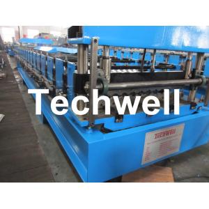 0.2mm Roofing Corrugated Sheet Roll Forming Machine with 0 - 15m/min Speed