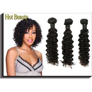 China 32 Inch AAAAA Virgin Malaysian Curly Hair Weave , Long Hair Extensions supplier