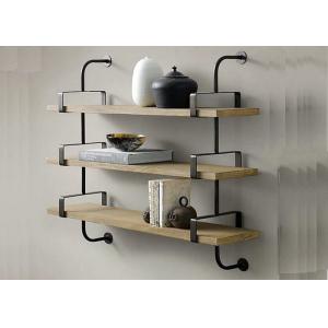China Fixed Wooden Wall Mounted Display Shelving Units Decorative Customized Size supplier