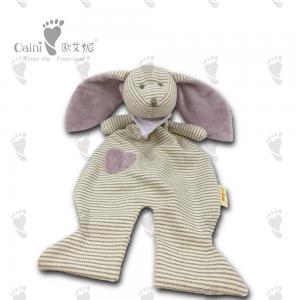 China Fashion Animal Scarf Stripe Plush Rabbit Baby Security Soothing Towel supplier