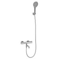 China Hand Shower Thermostatic Bathroom Wall Hung Shower Faucet Set Household Modern Design on sale