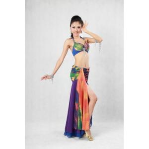 China 3pcs Elegant Tie Died Chiffon Belly Dance Costume Belly Dance Dresses Stage Performance Belly Dance Wear supplier