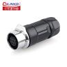 Cnlinko M12 Metal 7 Pin Plug Socket IP68 Waterproof Electrical Connector with Dust Cover