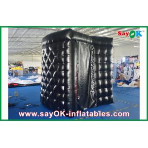 Inflatable Party Decorations PVC Coating Black Inflatable Photo Booth Rental Waterproof Strong Picture Box