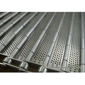 China Stainless Steel Perforated Conveyor Belt For Ultrasonic Cleaning Line 125mm Pitches supplier