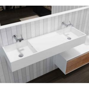 White Rectangular Wall Hung Bathroom Basins Customised Design