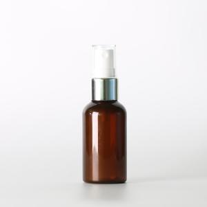 Empty Plastic Cosmetic Spray Bottle Amber Color Custom Pet Mist 50ml Spray Bottle