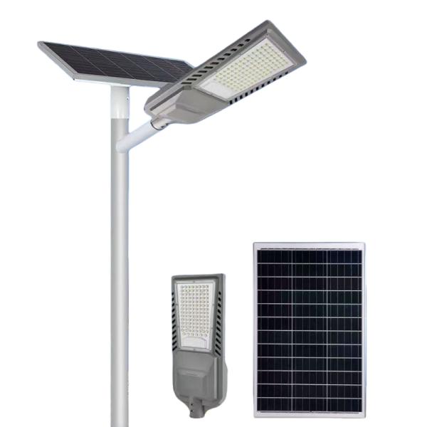Lampadaire solaire de type divisé avec boîtier en aluminium moulé sous pression et panneau solaire monocristallin pour un rendement lumineux élevé et batterie LiFePO4