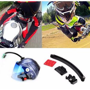 GoPro Cycling Helmet Mount Accessories Set Selfie Arm Surface Base 3M VHB Sticker For GoPro 3 4S 5 Xiaomi Yi 4K SJCAM
