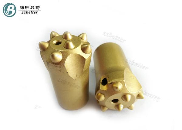Durable Hard Rock Drill Taper Button Bit , Mining Drill Bits YG6 YG8 YG8C