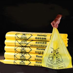 China Heat Seal Biohazard Plastic Bag / Biohazard Disposal Bags Environmental Friendly supplier