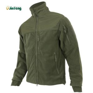 Double Zipper Military Fleece Tactical Jacket Breathable Sustainable