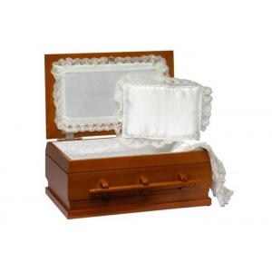 China Handmade Natural Color Small Animal Coffin Pet Casket with soft lining supplier