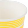 6 Oz Yellow Paper Ice Cream Cups Impermeable Eco - Friendly With Dorm Lid