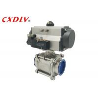 China Rotary Actuated Industrial Pneumatic Valves 1000WOG Stainless Steel Ball Valve on sale