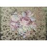 Sequin Embroidered Curtain Fabric Floral Design Tear-Resistant