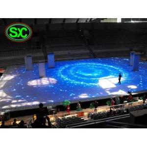 China outdoor p10 Full Color Diy Light Up Dance Floor With Skidproof Floor Mask , Size Customized supplier