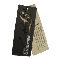 Printed Paper Eco Friendly Clothing Tags For Clothing Business Hollow Logo Eyelet