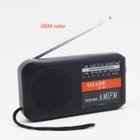 China Black Digital  Pocket AM FM Radio Speaker Dual Band Personal DC  With Lanyard on sale