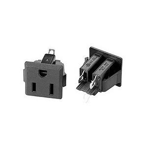 UL 498 American Female Nema Receptacle Electrical Sockets AC Power Outlet Inlet 15A 125V AC 3 Pole With 94V-0 Ratings