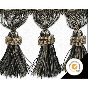 China By the Yard-4 Taupe Mix Tassel Fringe Trim Fabric Fringe for Lampshade Lamp Costume Pillow Curtains Home Decor supplier
