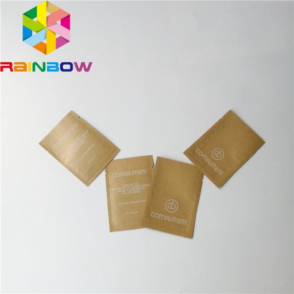 Custom Logo Heat Seal Laminated Foil Three Side Heat Seal Flat Pouch Cosmetic