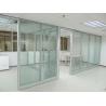 Soundproof Fireproof Sliding Office Partition Glass Walls With Aluminum Frame