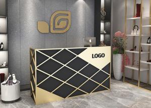 Nordic Style Reception Desk Display Case Custom Logo For Bar