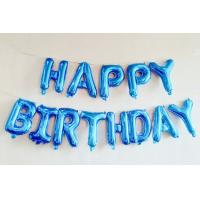 China Foil Happy Birthday Alphabet Balloons 16 Inch Happy Birthday Banner Set With String on sale