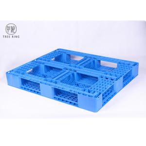 China Single HDPE Plastic Pallets Hd Full Perimeter Bottom , Reinforced Plastic Stacking Pallets supplier