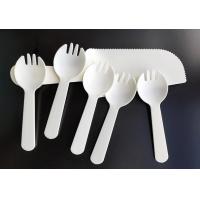 China OEM PLA Disposable Plastic Cutlery Packs Flatware Cutlery Sets Flight Spoon Fork And Knife Kit on sale