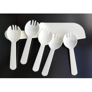 China OEM PLA Disposable Plastic Cutlery Packs Flatware Cutlery Sets Flight Spoon Fork And Knife Kit wholesale
