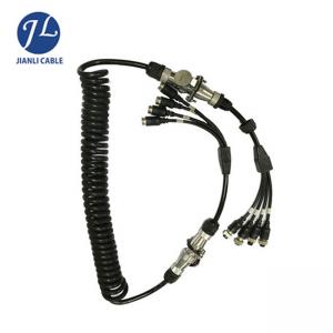 China Backup Camera System Truck Trailer Rear View Camera Cable 7 Pin / 4 Way Extension Cable supplier