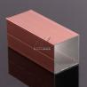 Light Wood Grain Aluminium Tube Profiles Middle Size Square Alloy T3-T8