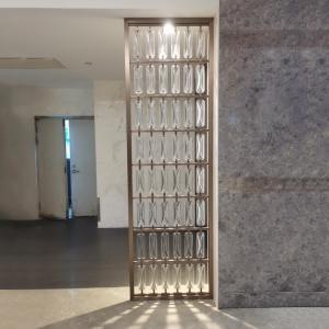 Crystal Glass Stainless Steel Room Partition Customized Size