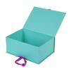China Custom Logo Print Magnetic Box Hair Extension Bundle Box with Customized Design and Ribbon Closure wholesale