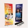 China Waterproof Roll Up Banner Display Dye Sublimation Full Color Printing Reusable wholesale