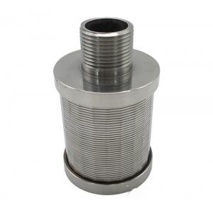 China Stainless Steel Wedge Wire Screen Water Filter Nozzle Flate Cover Plate With Thread Coupling supplier